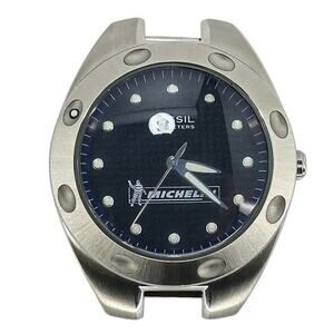 Fossil X Michelin Watch PR-5102 Stainless Steel 100M Bibendum Logo Dial RARE